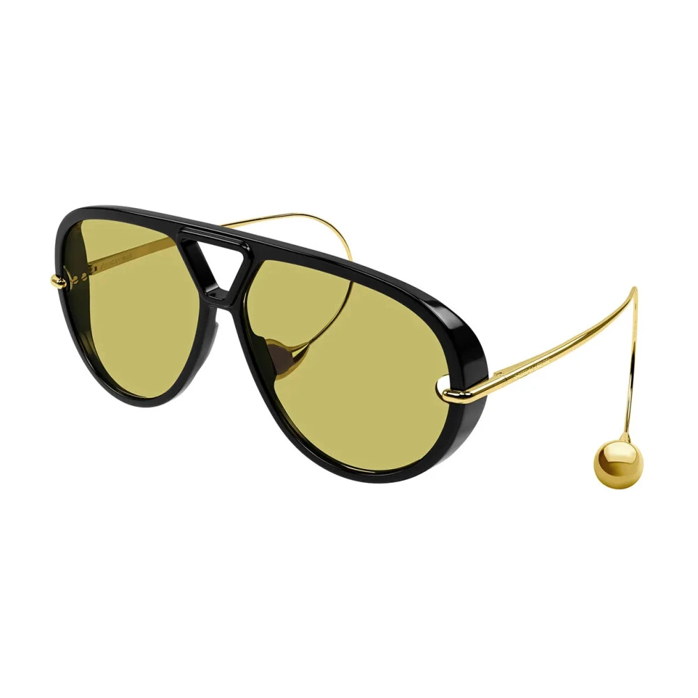 Bottega Veneta Women's Black Drop Aviator Sunglasses