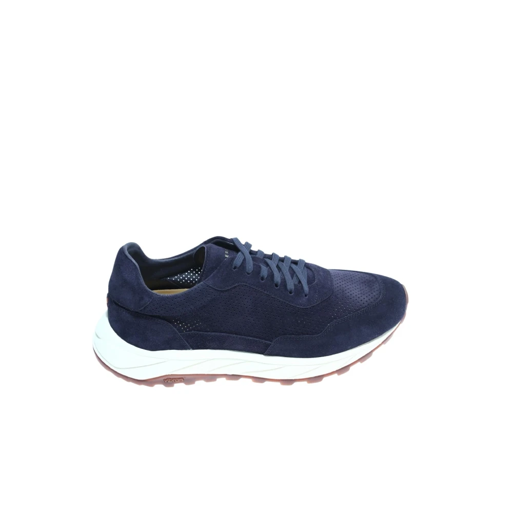 Henderson Unlined Suede Sneaker Heren Schoenen Blauw