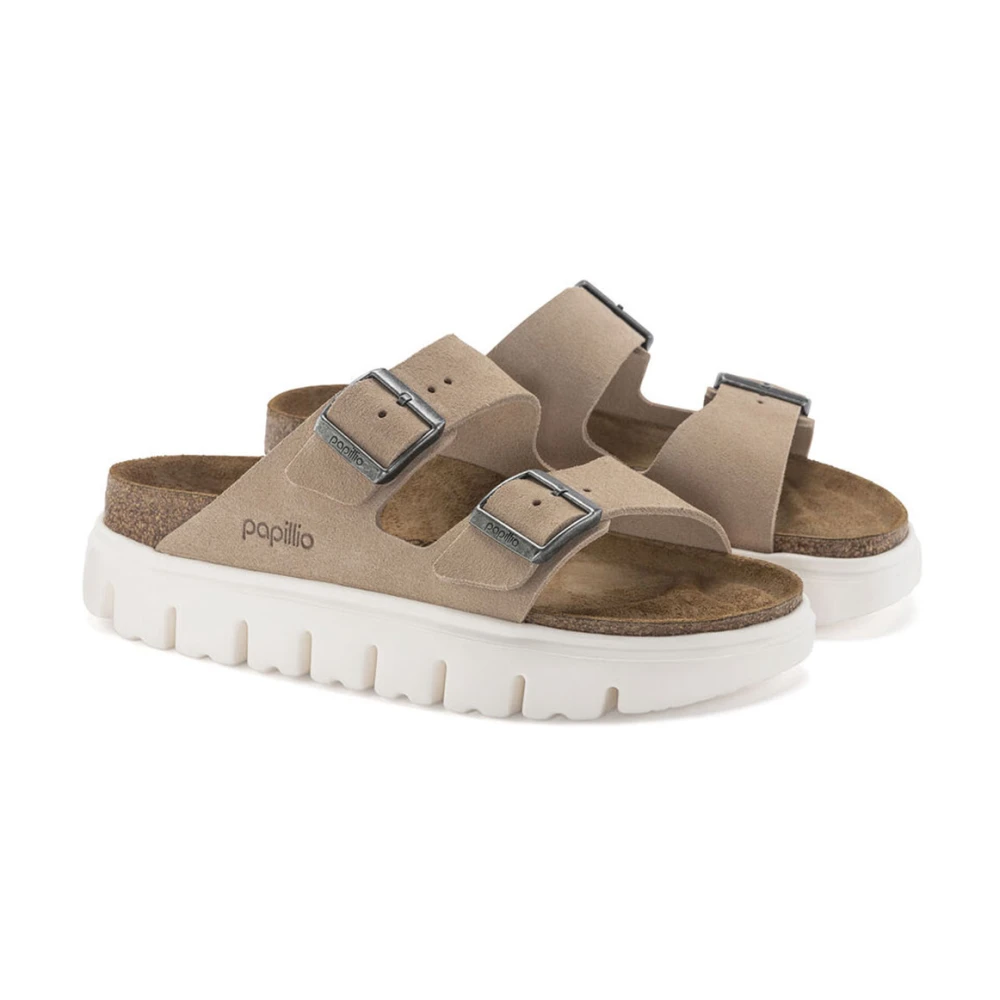 Birkenstock Chunky Arizona Sandalen in Warm Zand Brown Dames