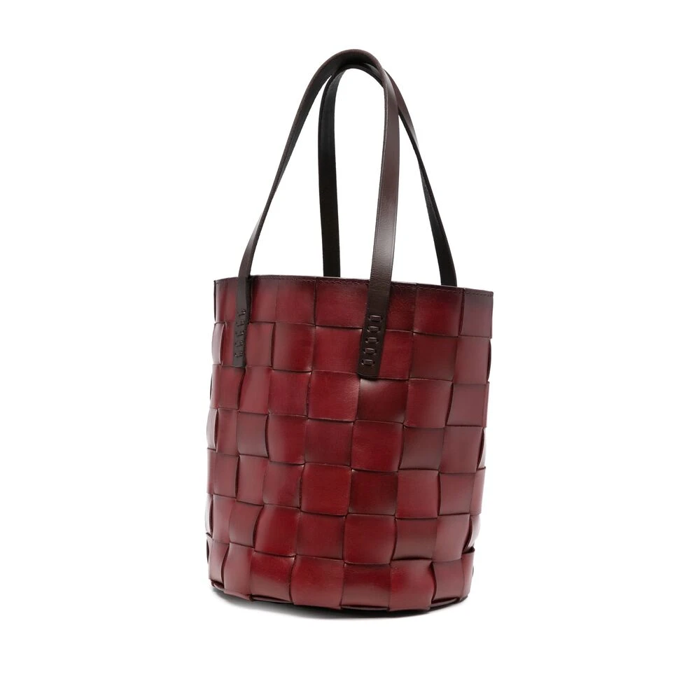 Dragon Diffusion Rode leren emmer tas met trekkoord Red Dames