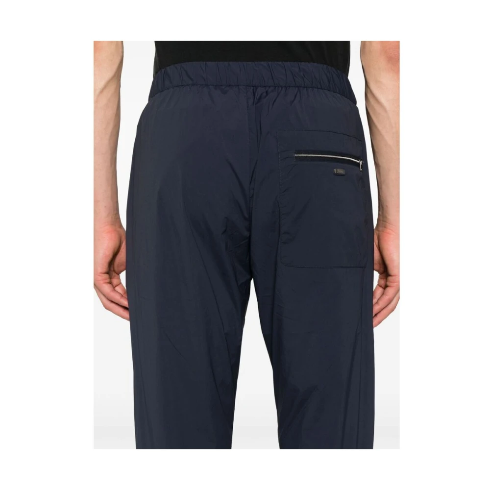 Herno Navy Blauwe Trekkoordbroek Blue Heren