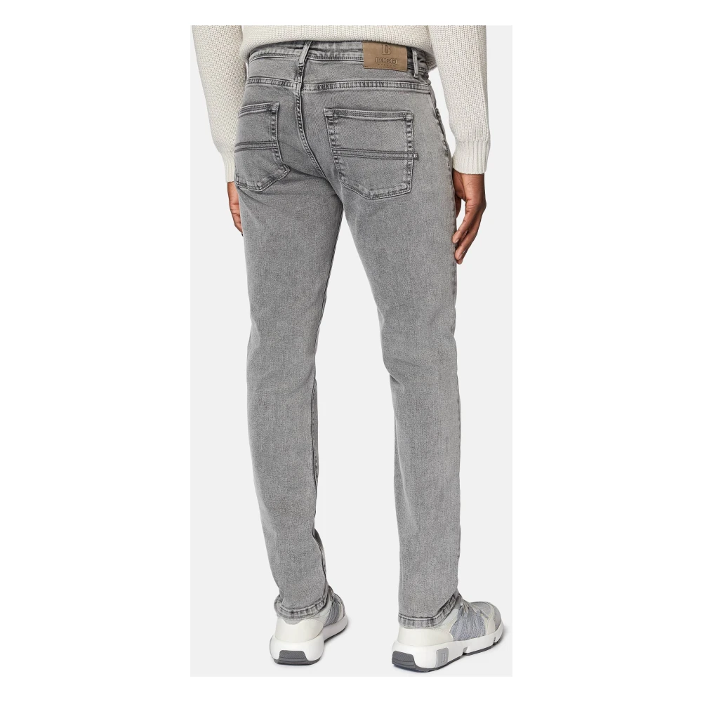 Boggi Milano Stretch Denim Jeans Gray Heren