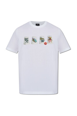 t-shirt-med-farverigt-tryk