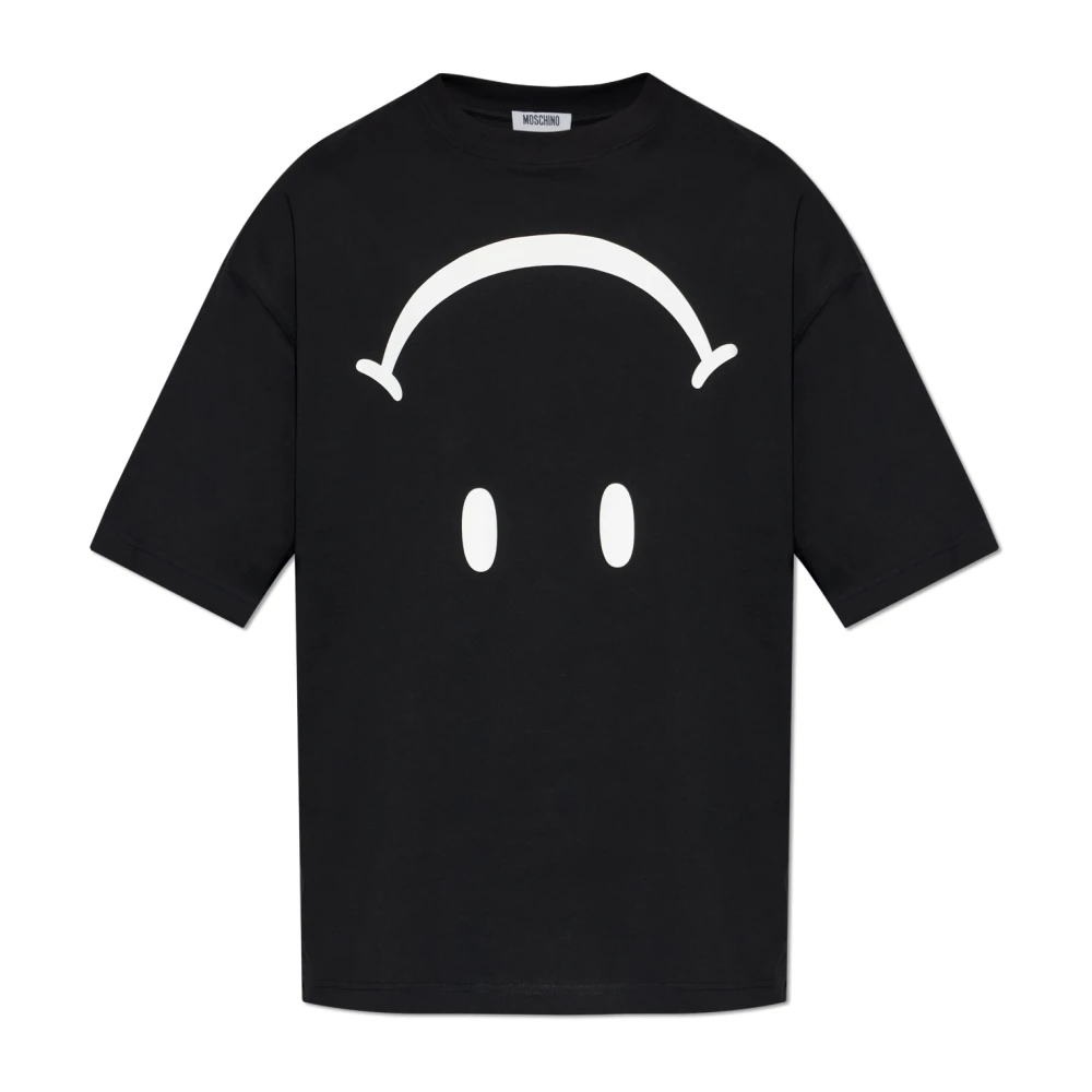 Moschino Black T-Shirts, Male, L, X Smiley T-Shirt