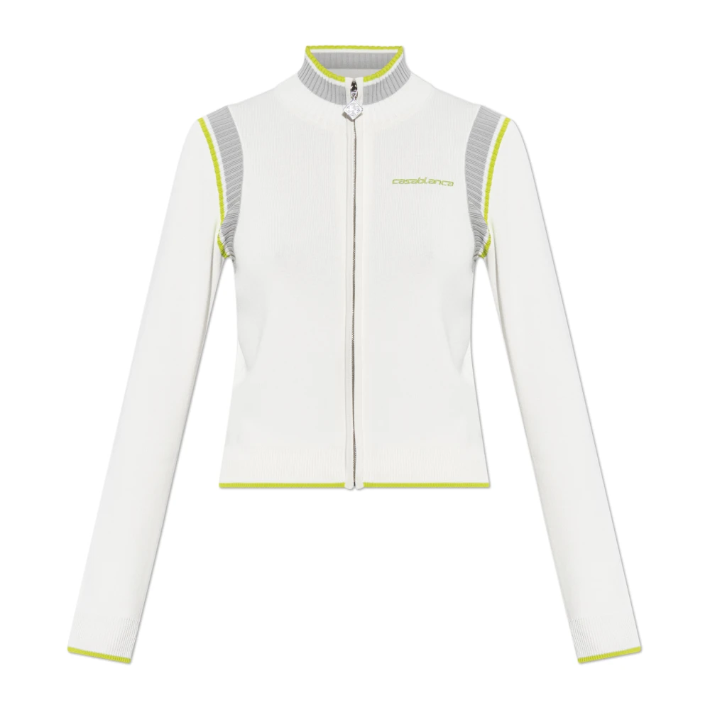 Casablanca Women's White Zip Up Tennis Jacket
