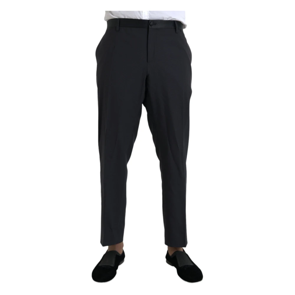 Dolce & Gabbana Men's Blue Suit Trousers,, Wool Skinny Dress Trousers 4XL