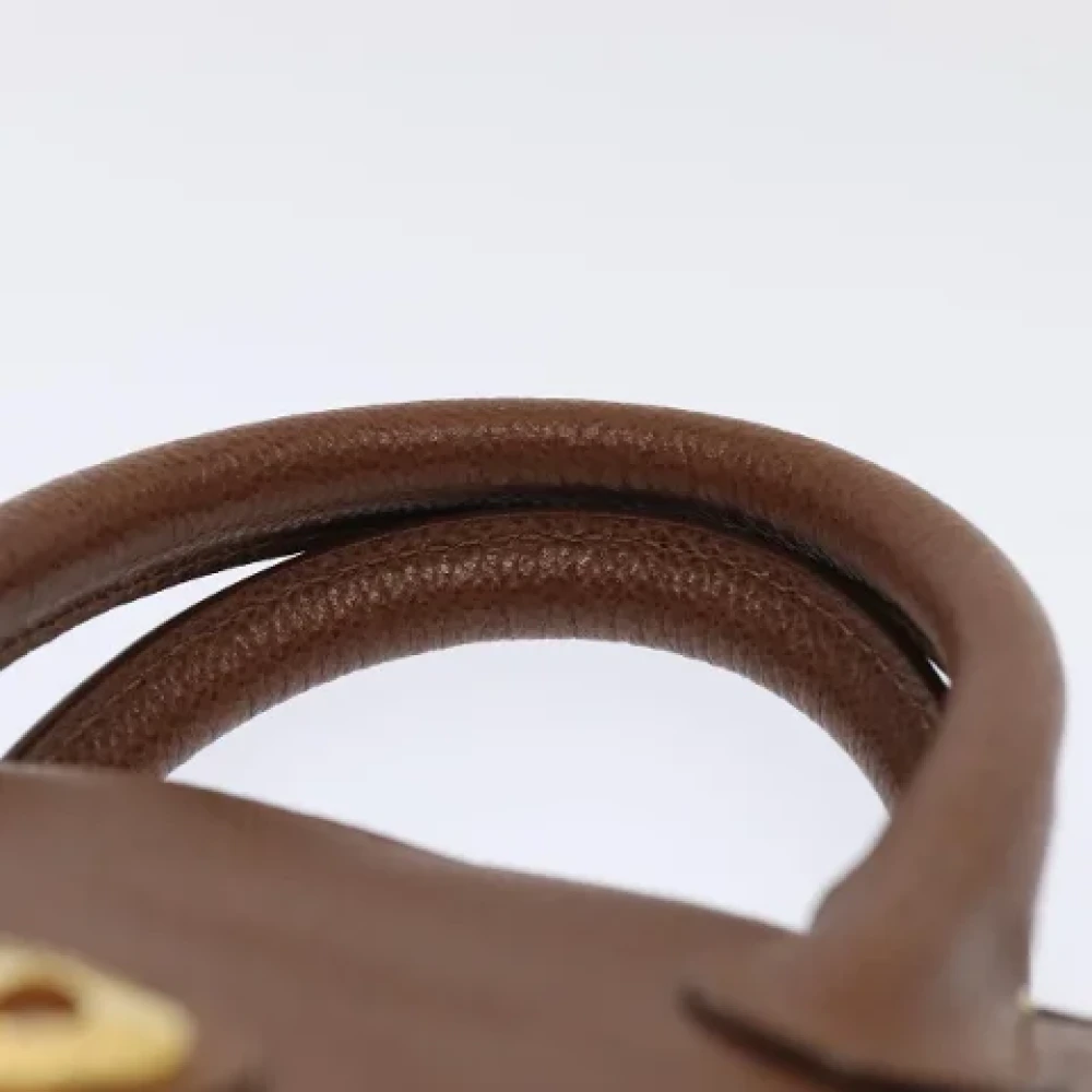 Burberry Vintage Pre-owned Leather handbags Brown Dames