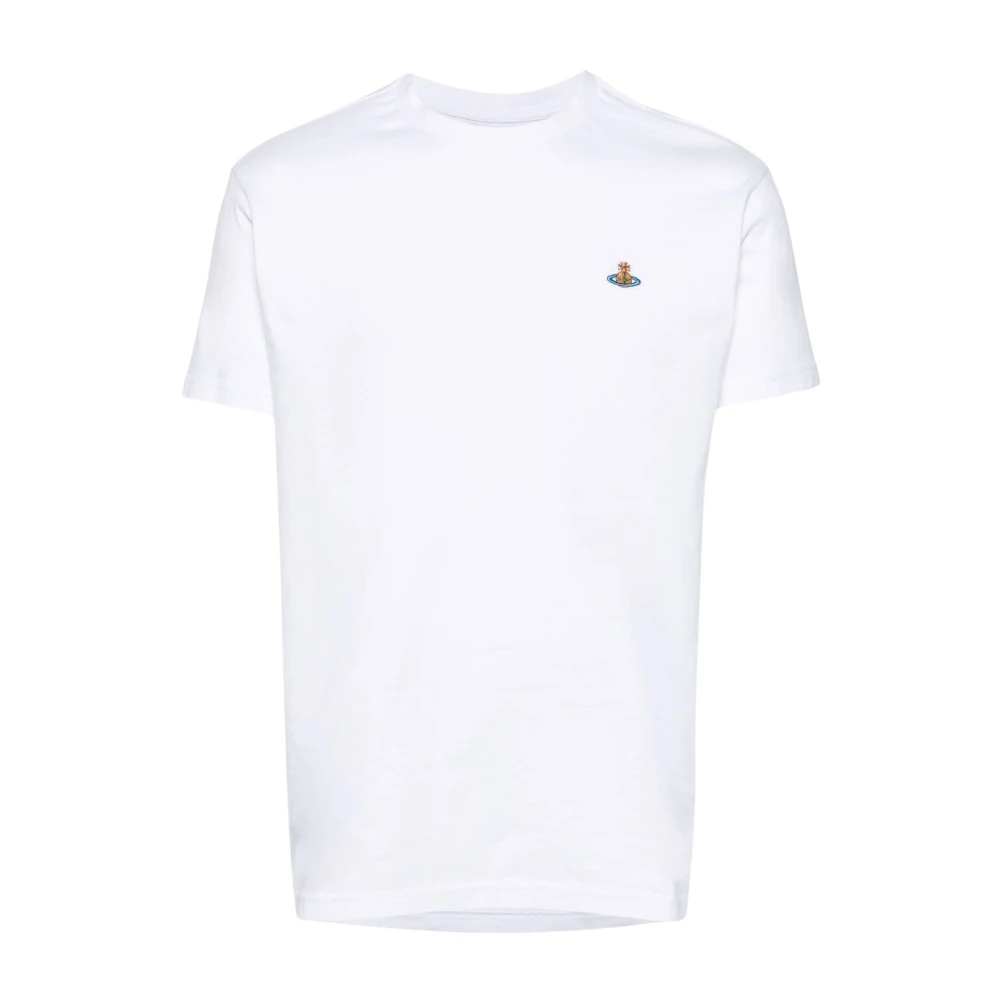 Vivienne Westwood Vita T-shirts och Polos med Orb Logo White, Dam