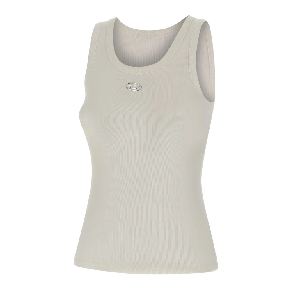 Diesel Women's White T-Anki-Od, Sleeveless Tops, S, Tops