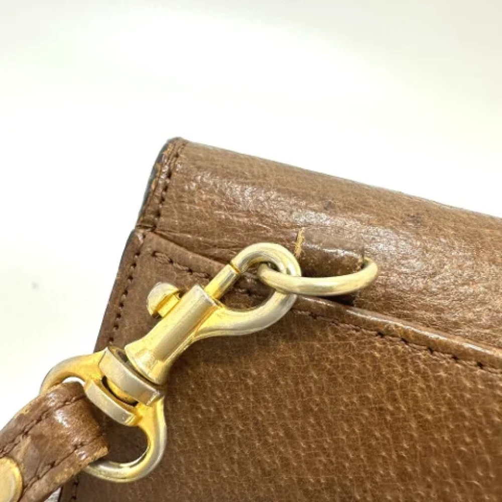 Valentino Vintage Pre-owned Leather shoulder-bags Brown Dames