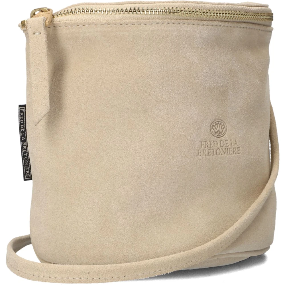 Fred de la Bretoniere Beige Suède Crossbody Tas Marianneke Beige Dames