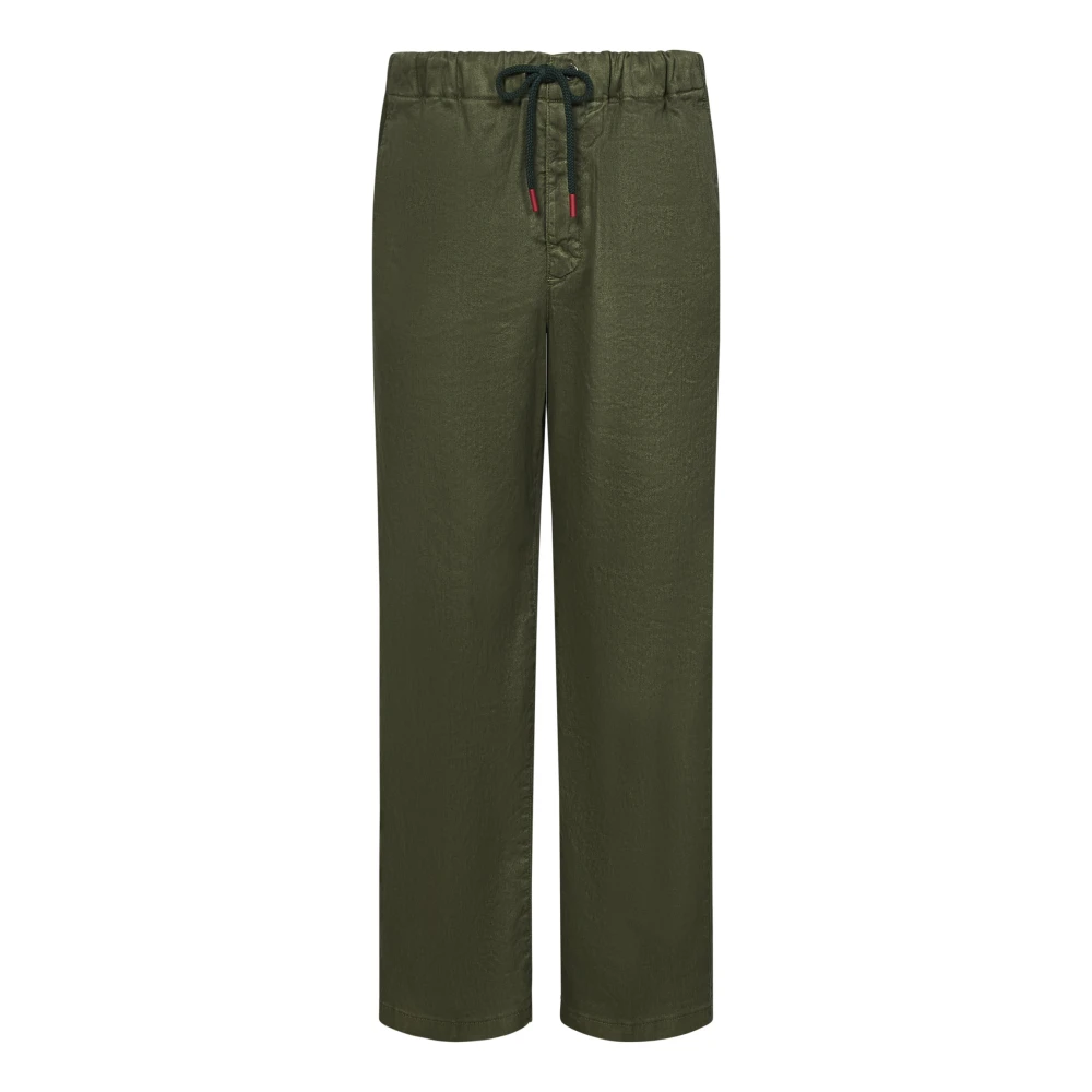 Kiton Groene Straight-Leg Broek Green Heren