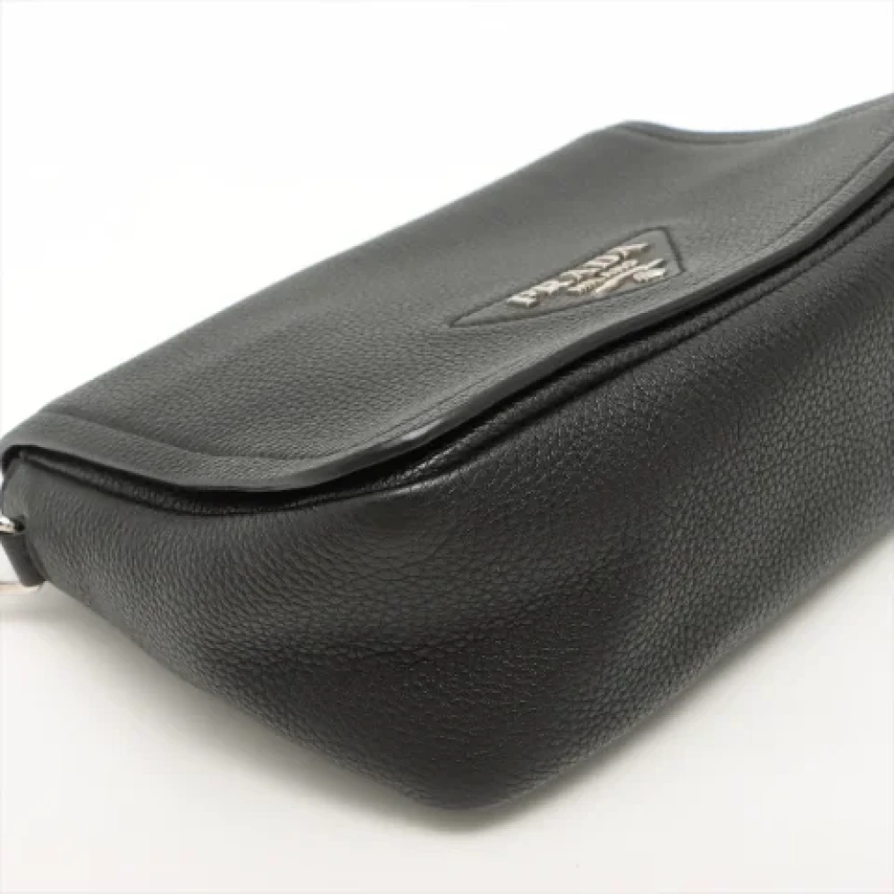 Prada Vintage Pre-owned Leather handbags Black Dames