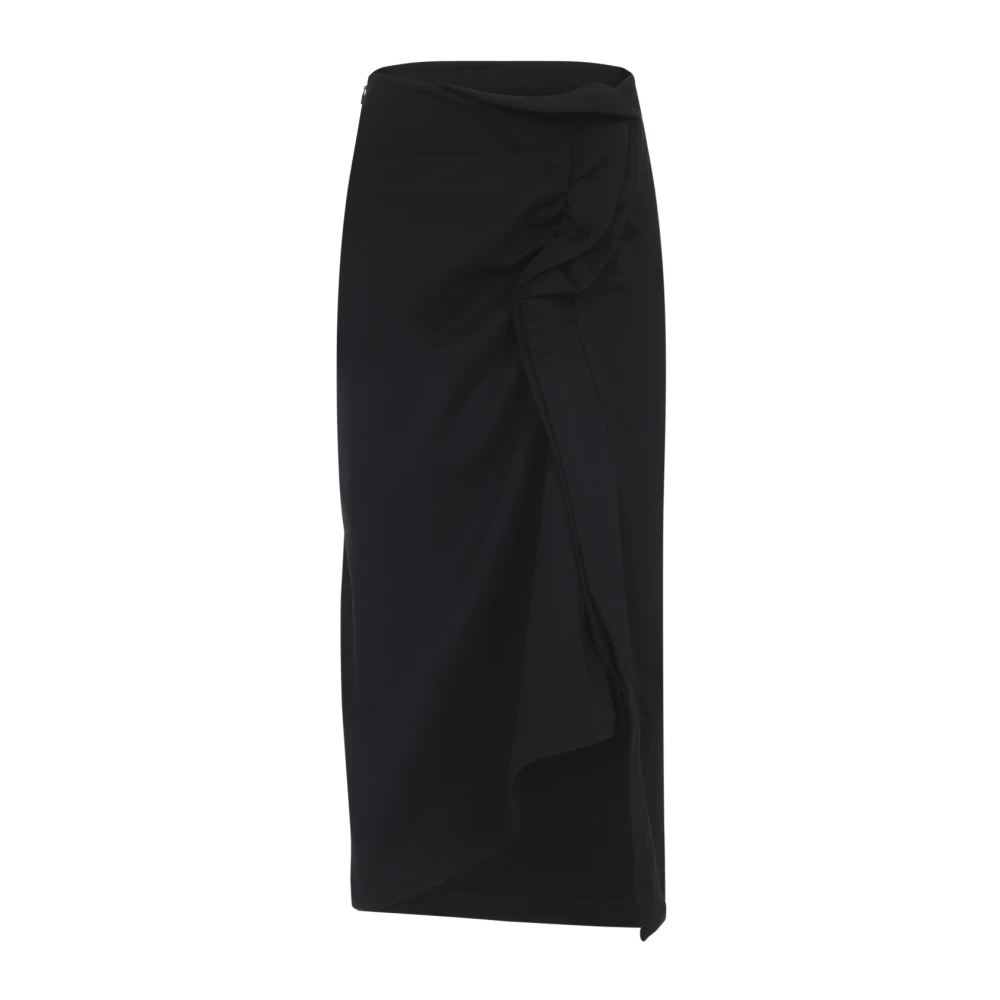Dries Van Noten Women's Black Cotton Skirt Aw25