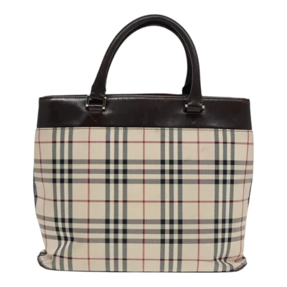 Burberry Vintage Pre-owned Canvas handbags Beige Dames