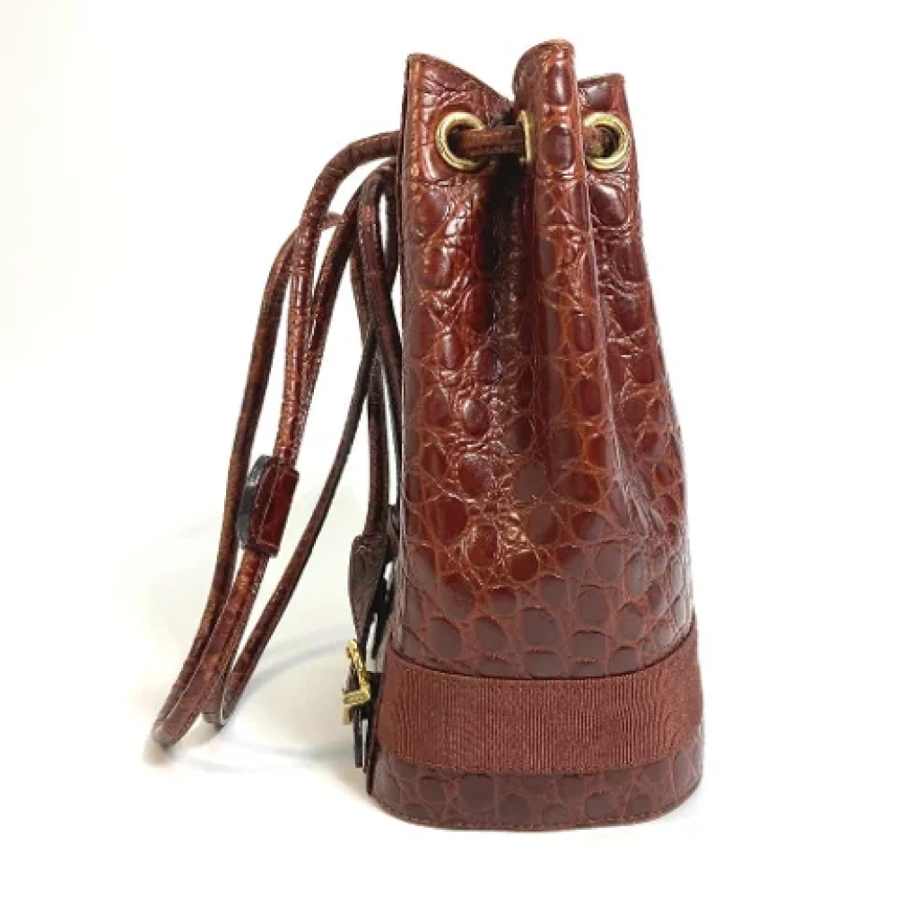 Salvatore Ferragamo Pre-owned Leather shoulder-bags Brown Dames