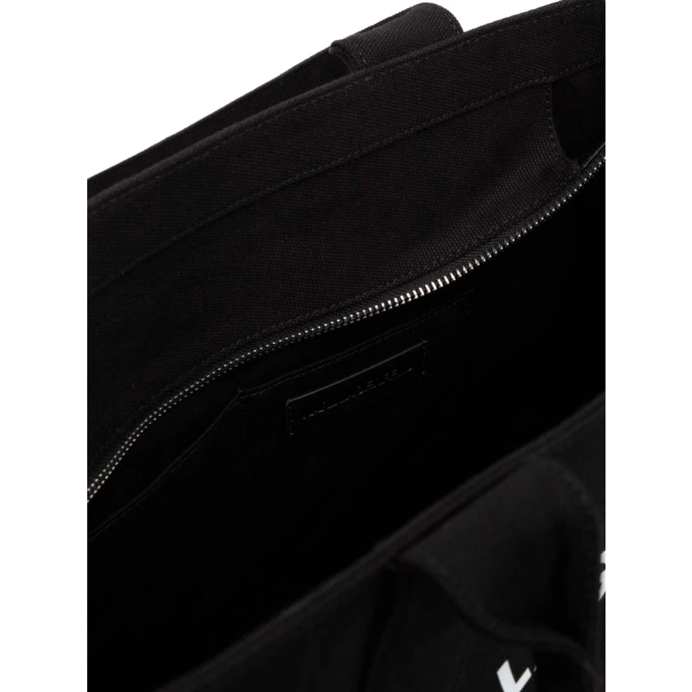 Karl Lagerfeld Tote L Zwart Canvas Cirkelvormig Logo Black Dames