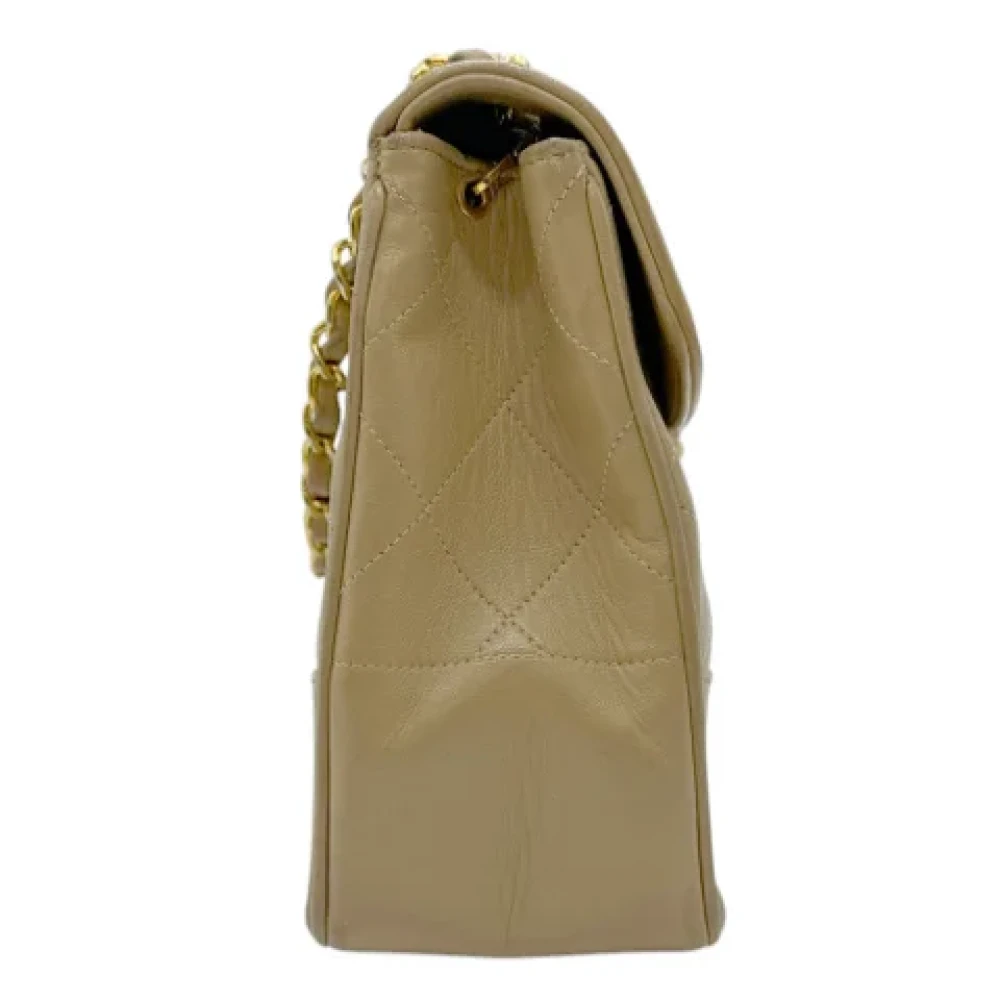 Chanel Vintage Pre-owned Leather chanel-bags Beige Dames