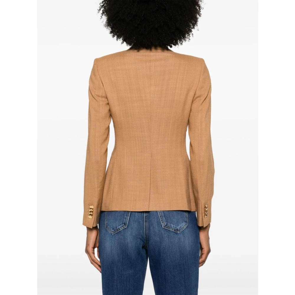 Tagliatore Bruine Double-Breasted Blazer Brown Dames