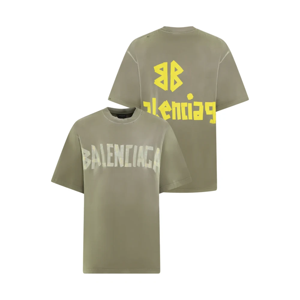 Balenciaga Heren Medium Fit Stijlvol Shirt Green Heren