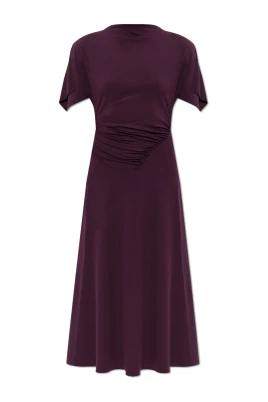 Asymmetrisk draperad klänning
