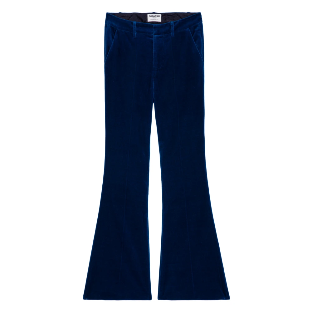 Zadig & Voltaire Fluwelen Broek voor een Stijlvolle Look Blue Dames