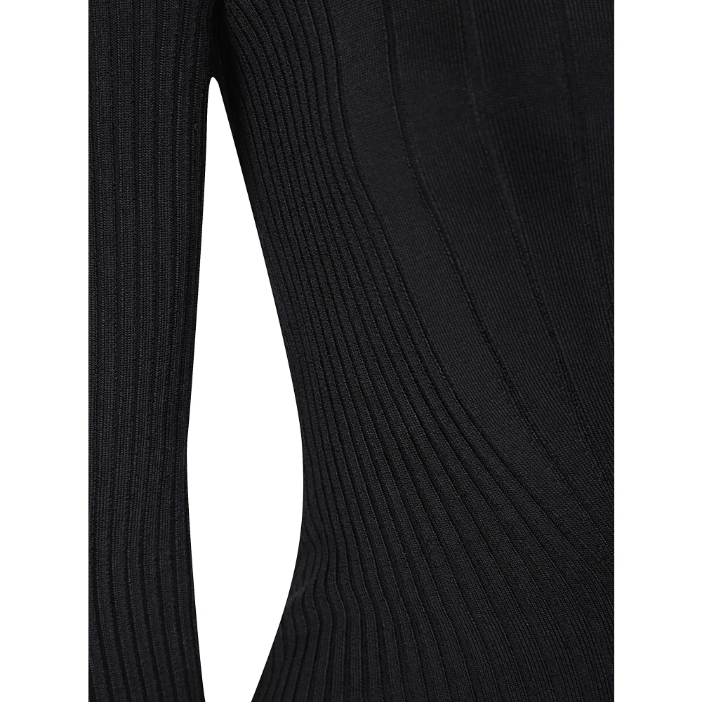 Mugler Stijlvolle lange mouwen bodysuit Black Dames