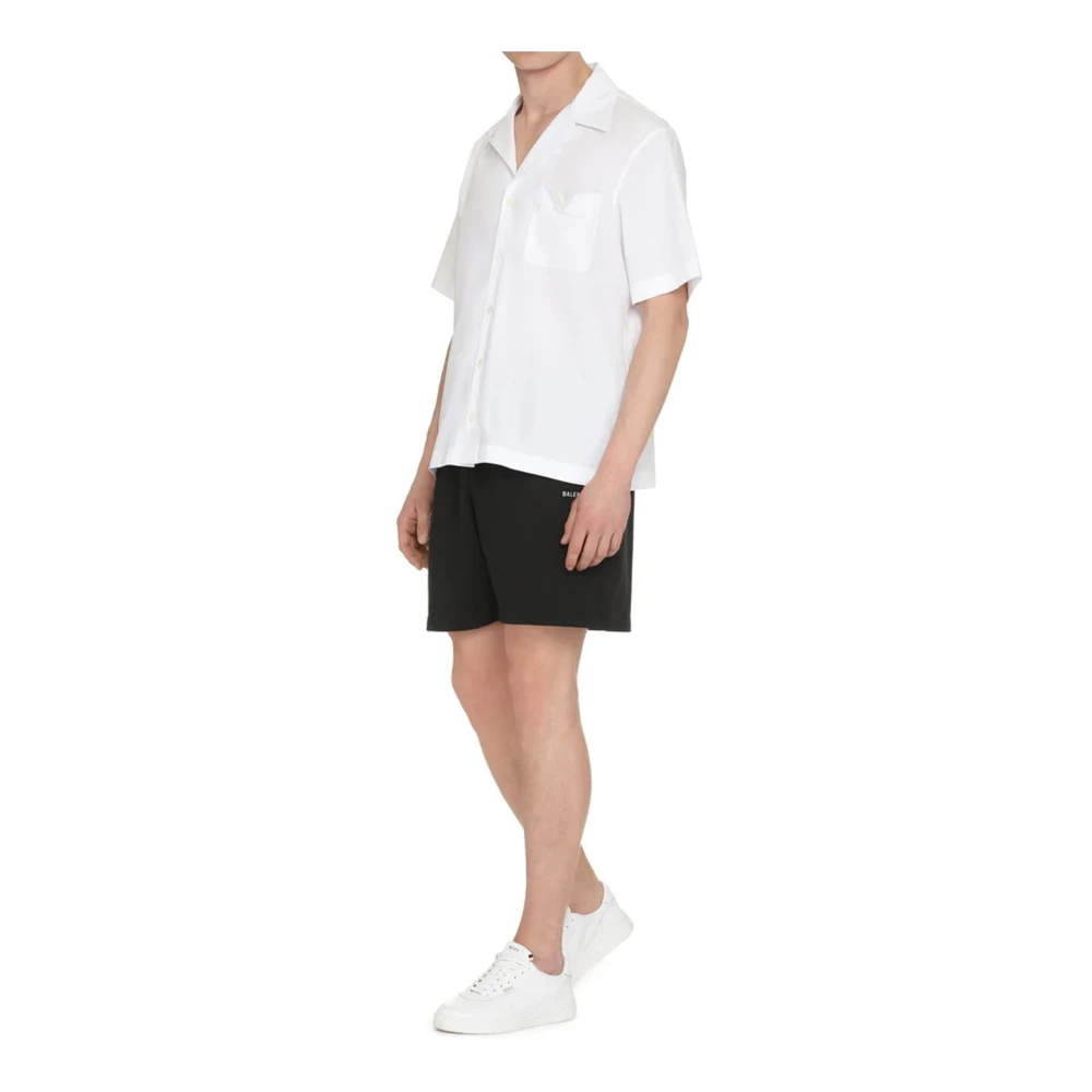 Valentino Witte Katoenen Poplin Overhemd White Heren