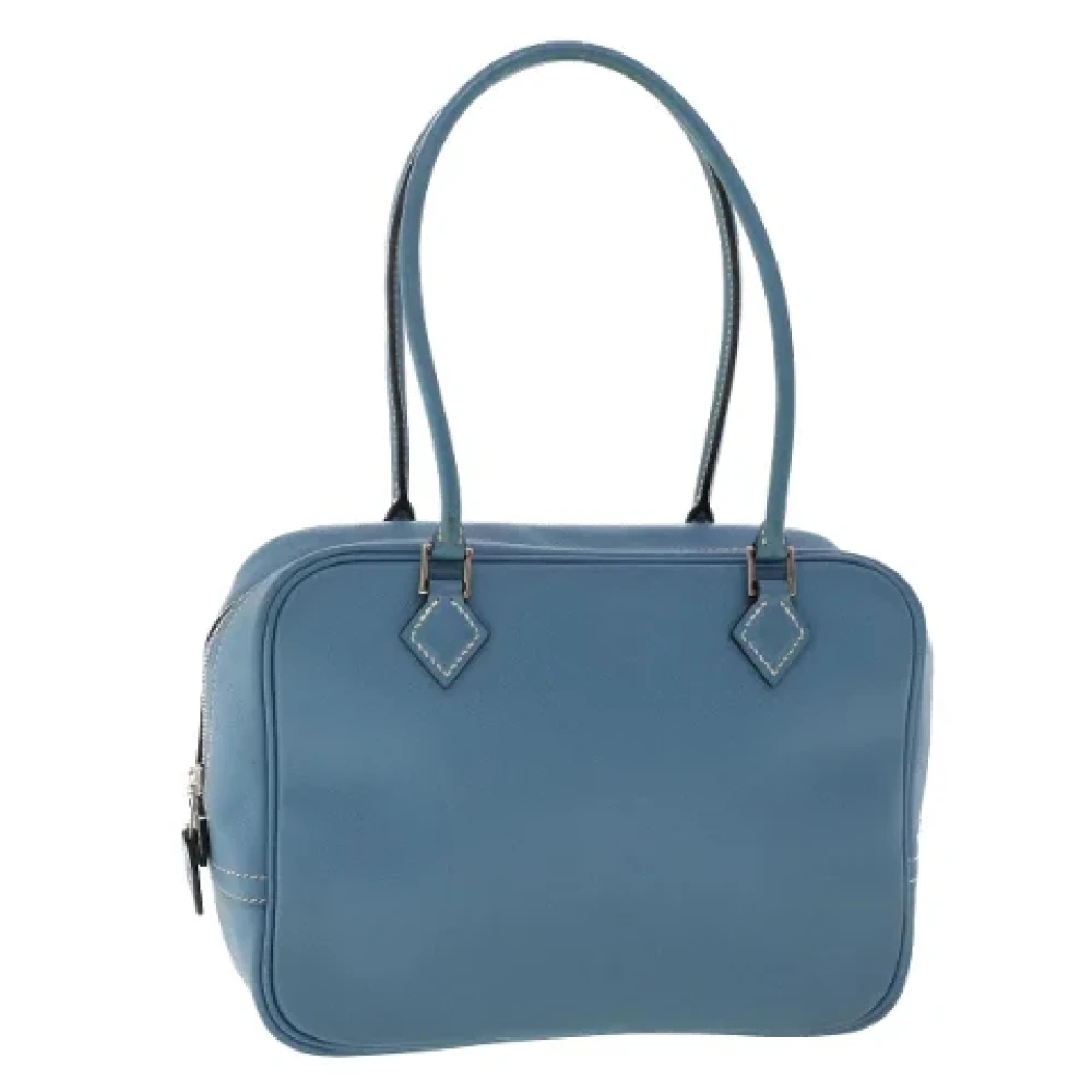 Hermès Vintage Pre-owned Leather handbags Blue Dames