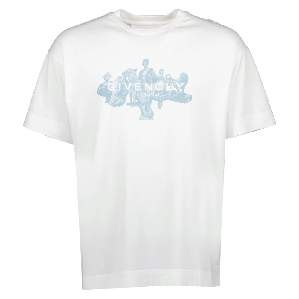 Givenchy Omgekeerd Print Katoenen T-shirt White Heren