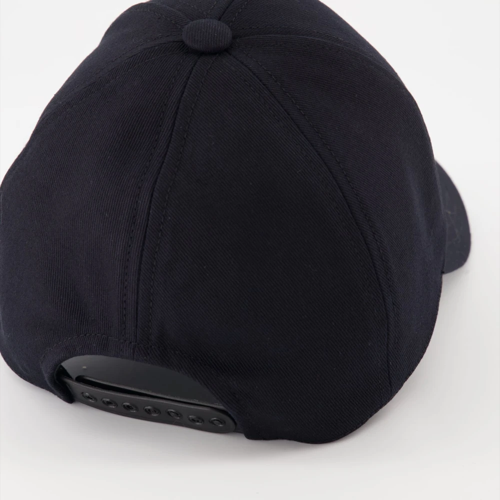 Courrèges Klassieke Katoenen Pet met Geborduurd Logo Black Heren