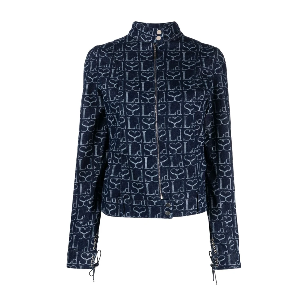 Ludovic de Saint Sernin Blauwe Monogram Denim Jas Blue Dames