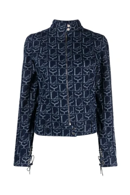Blå Monogram Denimjacka