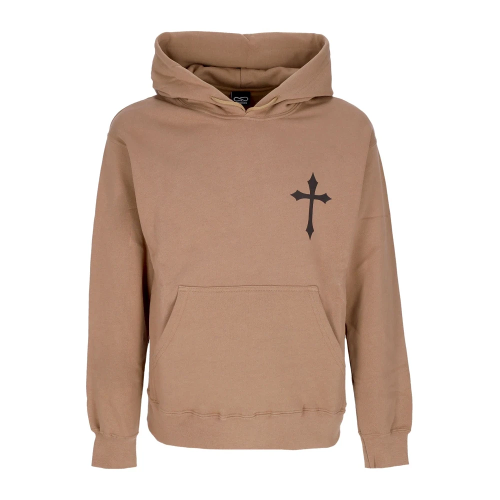 Propaganda Kameel Heren Hoodie met Kangoeroezak Brown Heren