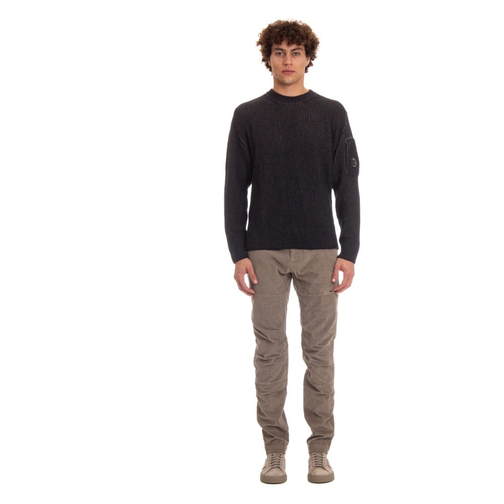 C.P. Company MultiColour Lambswool Sweater met Ciniglia Contrast Multicolor Heren
