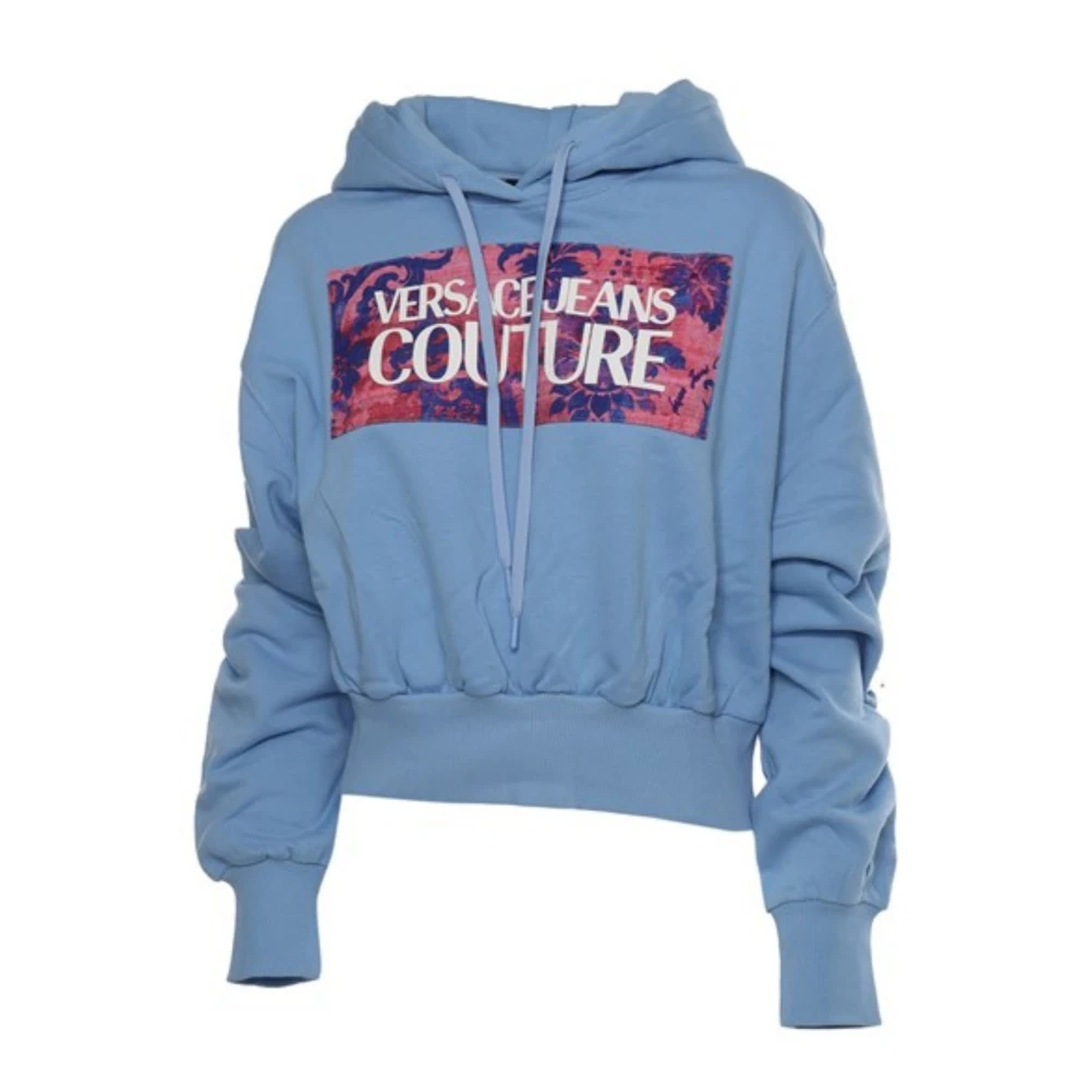 Versace Jeans Couture Stiliga Sweaters Kollektion Blue, Dam