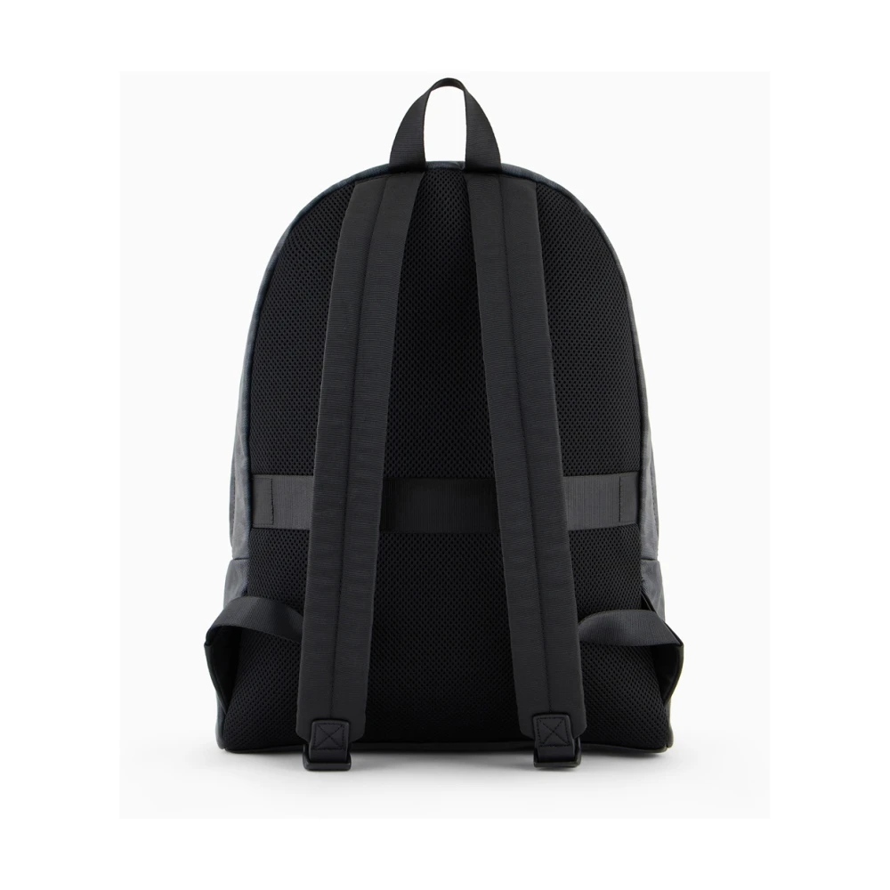 Armani Exchange Grijze Katoenen Rugzak Black Heren