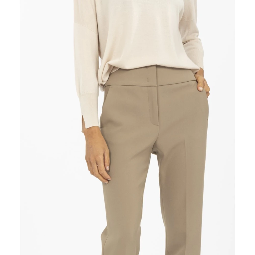 PESERICO Technische sportbroek met brede taille Beige Dames