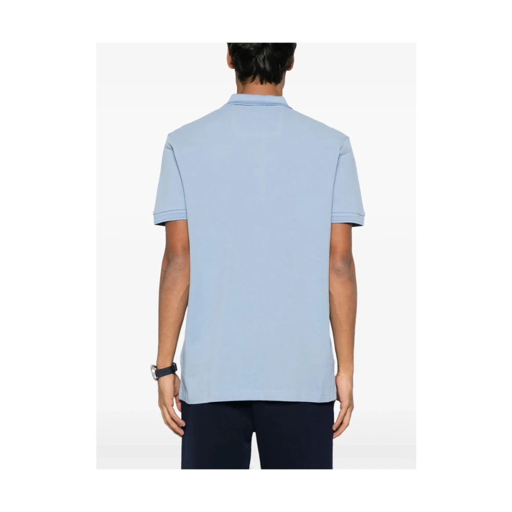Hugo Boss Korenbloemblauwe Button-Up Sweater Blue Heren