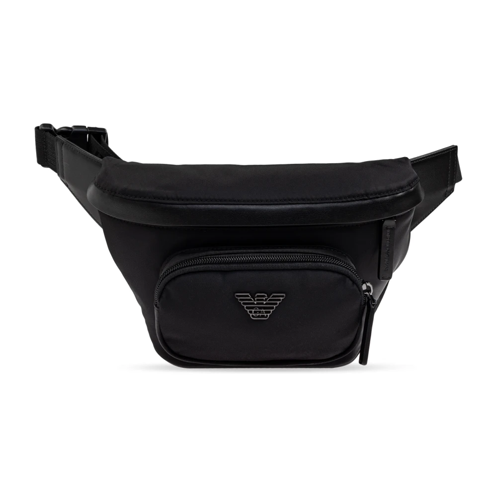 Emporio Armani Svart Bältesväska Med Logotyp