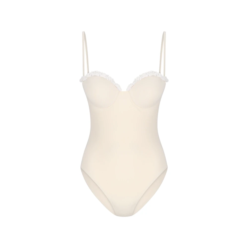 Magda Butrym Women's Cream Swimsuit Ss25 Elegant Style