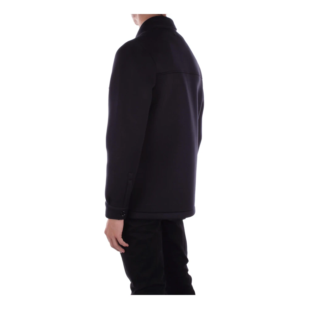 Dondup Blauwe Jassen met Logo Achterkant Blue Heren