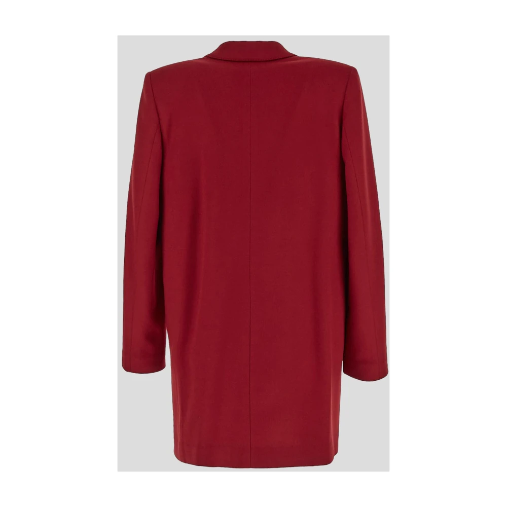 Lardini Dubbelbreasted wollen jas Red Dames