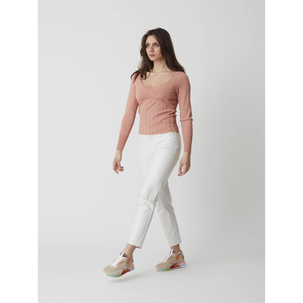 pinko Viscose Beachvolley Shirt Beige Dames