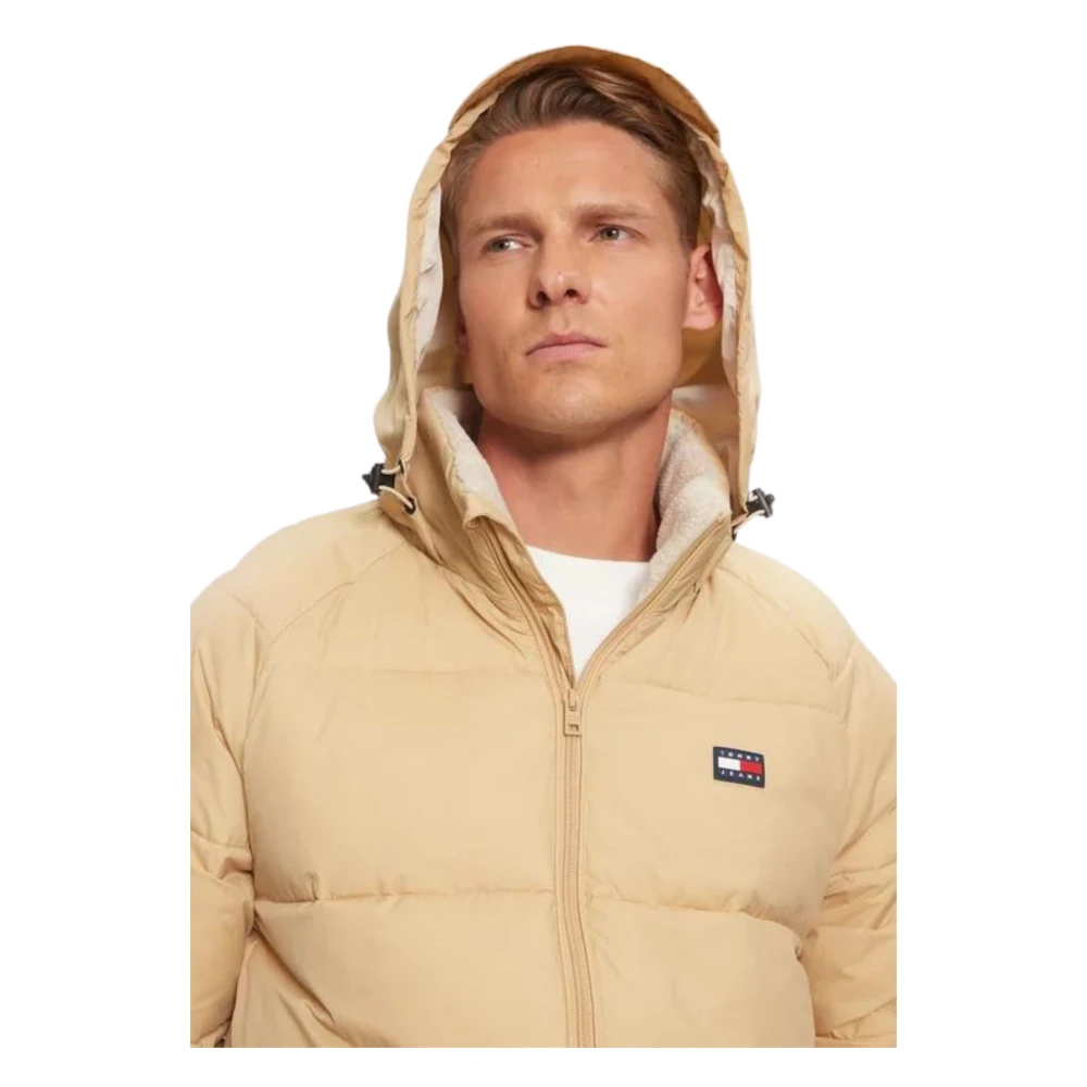 Tommy Hilfiger Beige Hooded Pufferjas Beige Heren