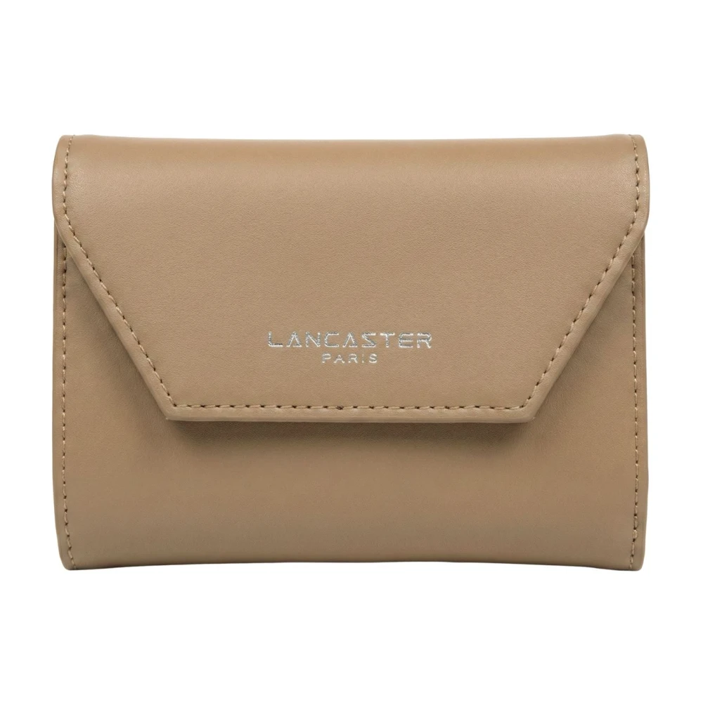 Lancaster Beige Wallets & Cardholders, Unisex, One Size, Portefeuille Dos À Dos A Rabat Avec Pression Smooth 137-02