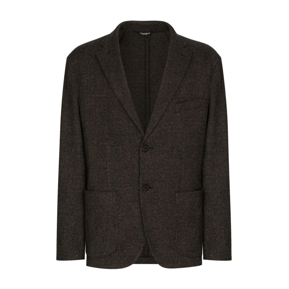 Dolce & Gabbana Brun/svart Prince of Wales-rutig blazer Brown, Herr