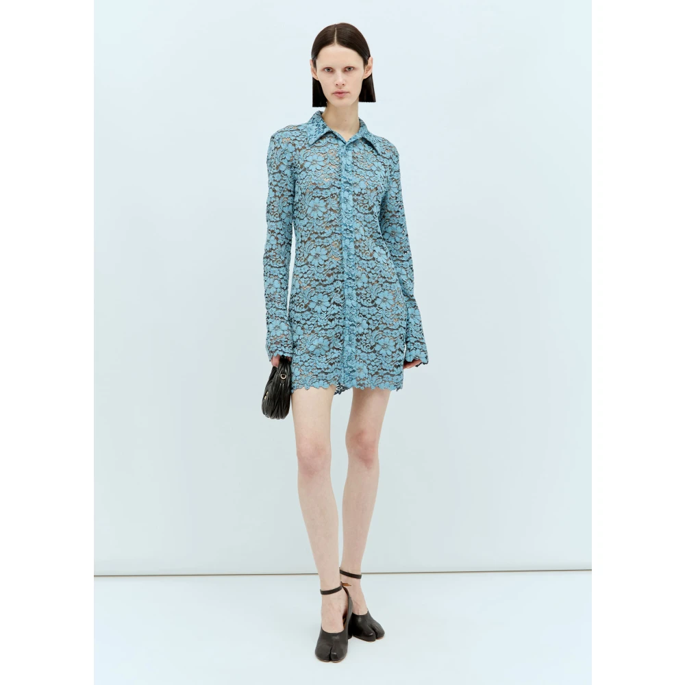 Eytys Kanten knoopjurk Blue Dames
