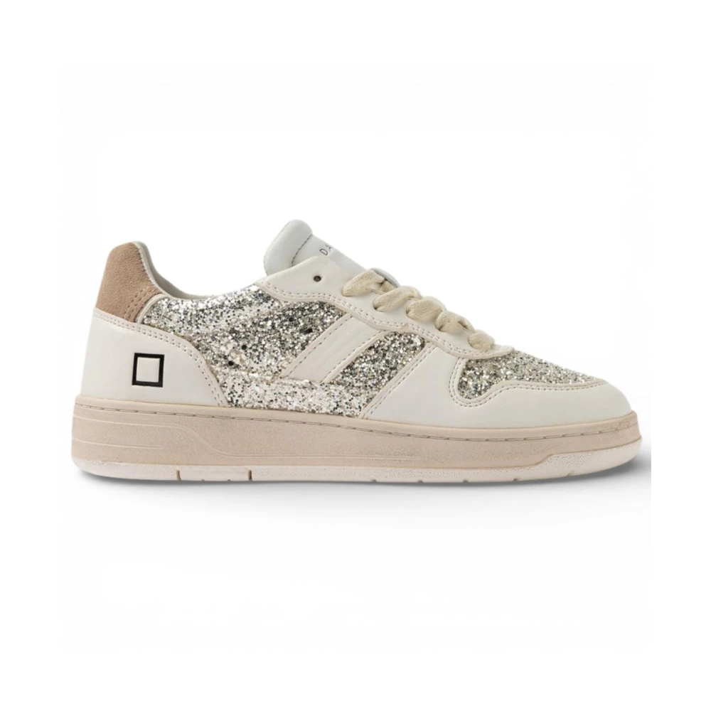 D.a.t.e. Court 2.0 Glitter Dames Schoenen Wit