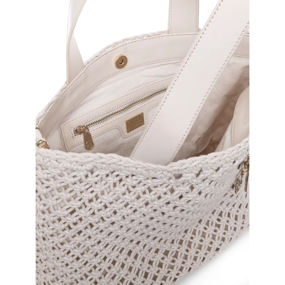 V73 Beige Shoppingtas met Logo Charms Beige Dames